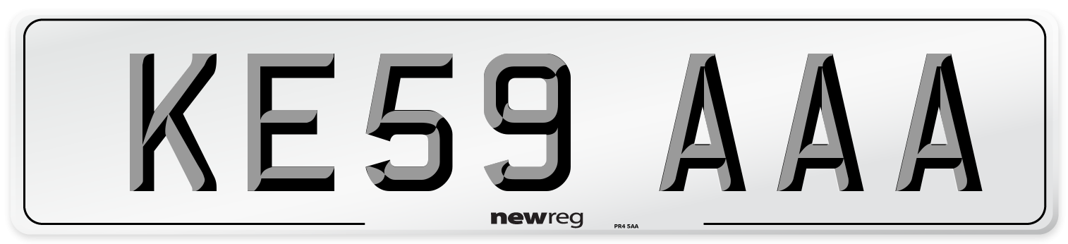 KE59 AAA Number Plate from New Reg